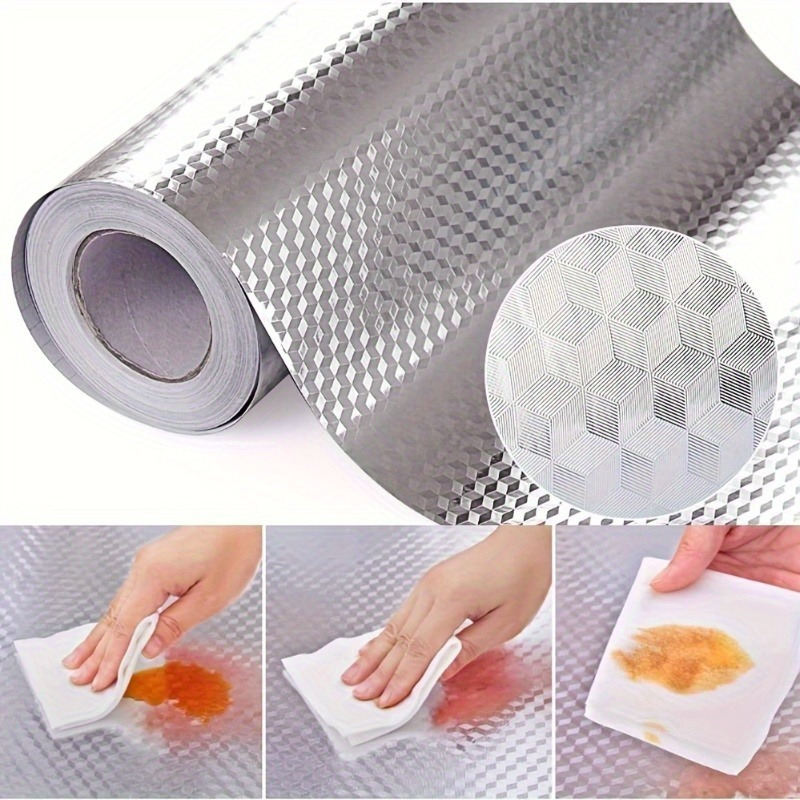 Interior Design Kitchen - YITAPE Keuken Aluminiumfolie Sticker Zelfklevend Oliebestendig