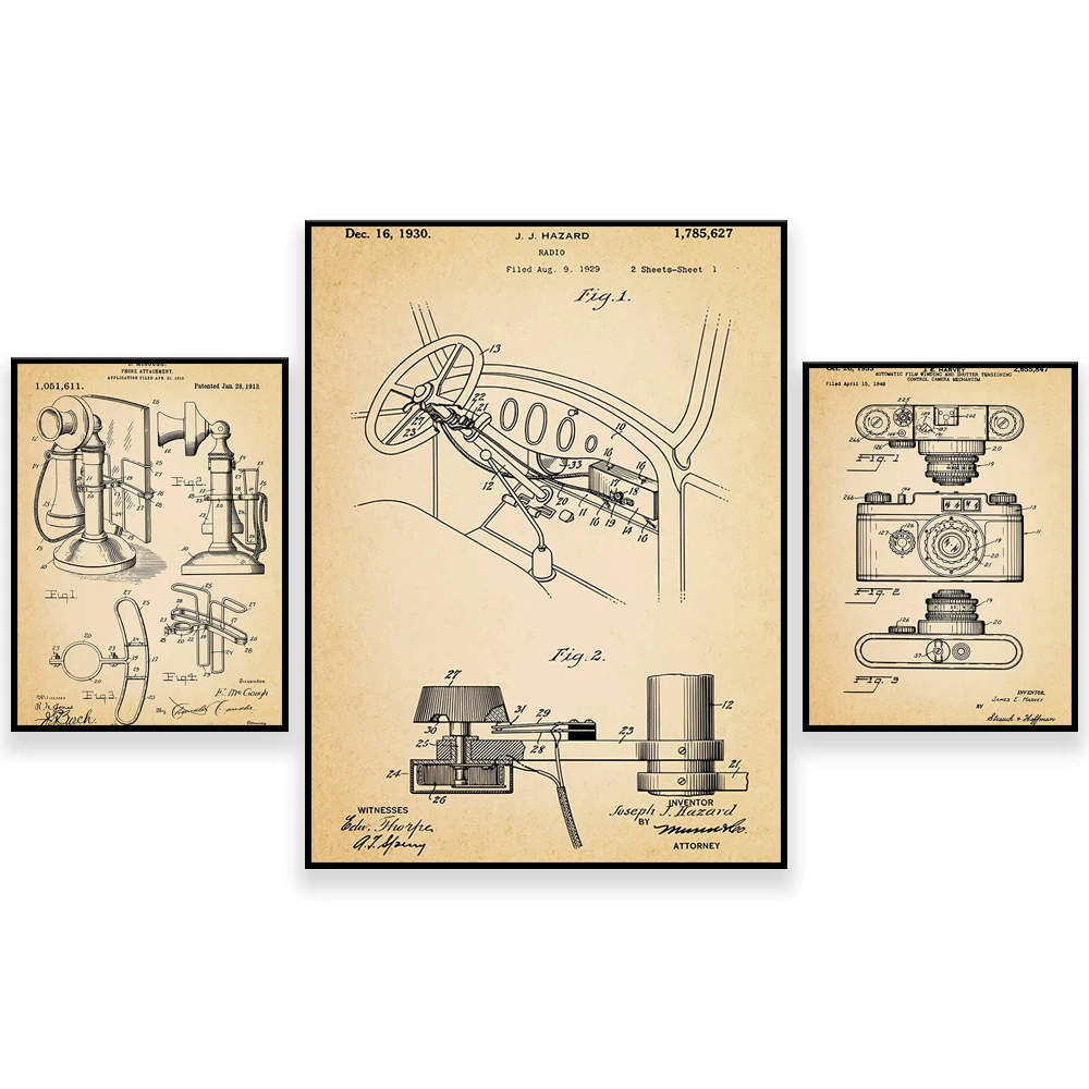 Interior Design York - Fotocamera's, autoradio's, patentblauwdrukposters voor mobiele telefoons,