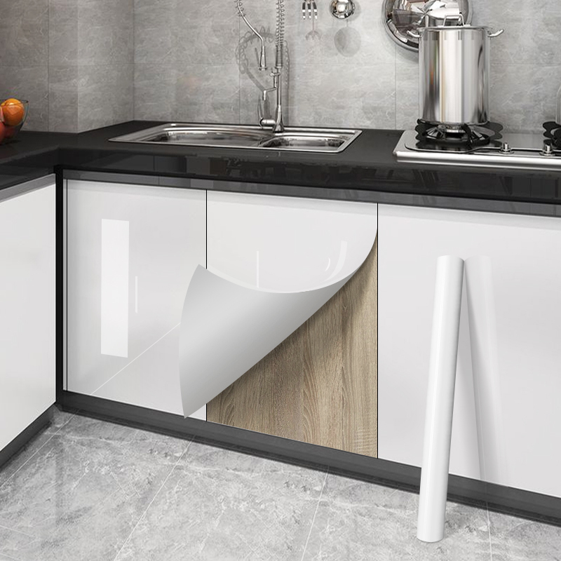Interior Design Kitchen - Verf glanzende witte kasten muurstickers oude